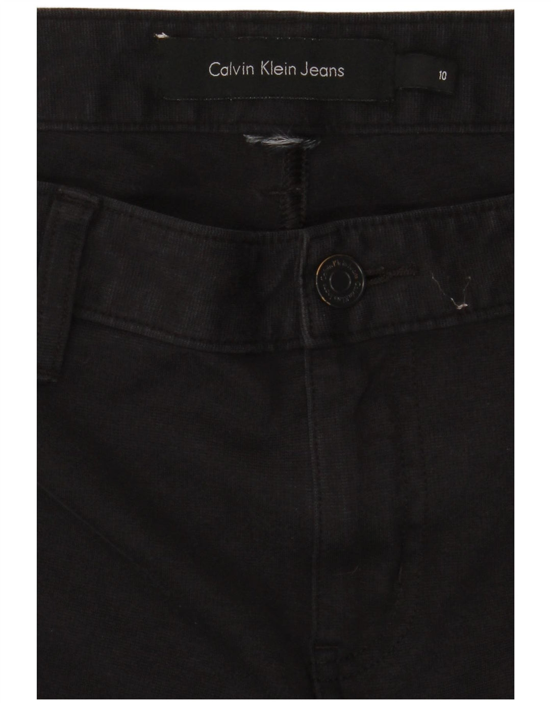 Женские прямые повседневные брюки CALVIN KLEIN США 10, средние W30 L28, черные