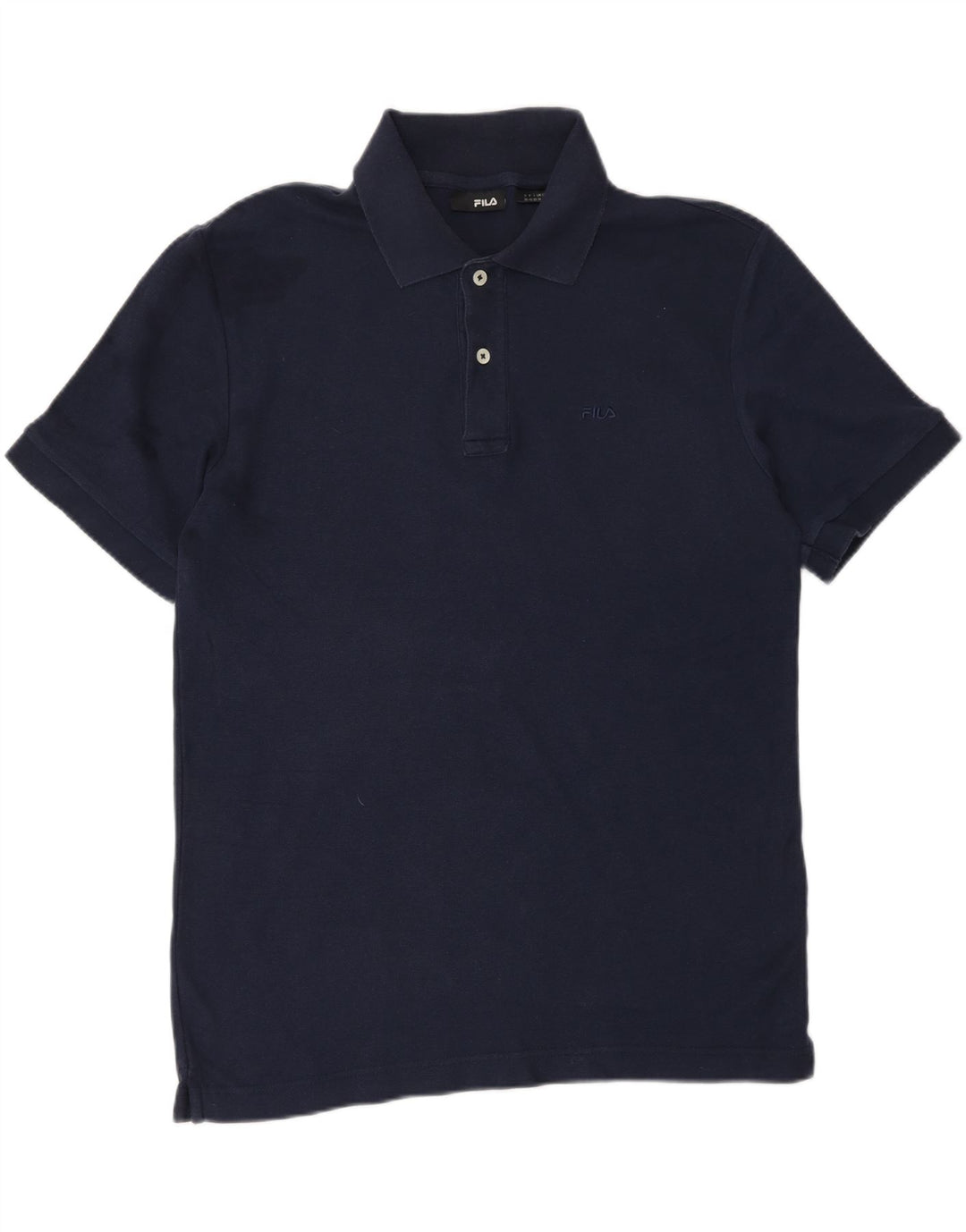 FILA Mens Polo Shirt Medium Navy Blue Cotton Vintage Fila and Second-Hand Fila from Messina Hembry 