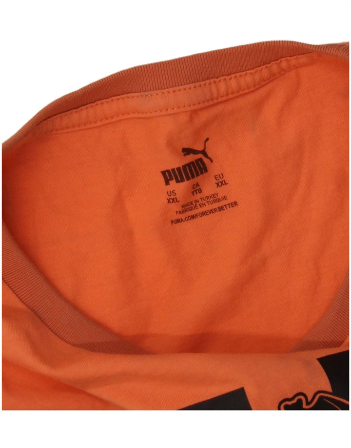 Мужская футболка с рисунком Puma Valencia 2XL оранжевая
