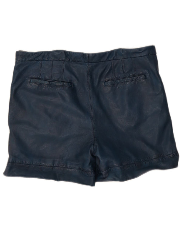 Trussardi Женские кожаные шорты W30 Medium Navy Blue