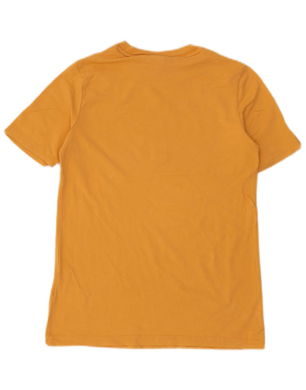 Женская футболка с рисунком Adidas Top UK 10, маленькая, желтая, хлопковая