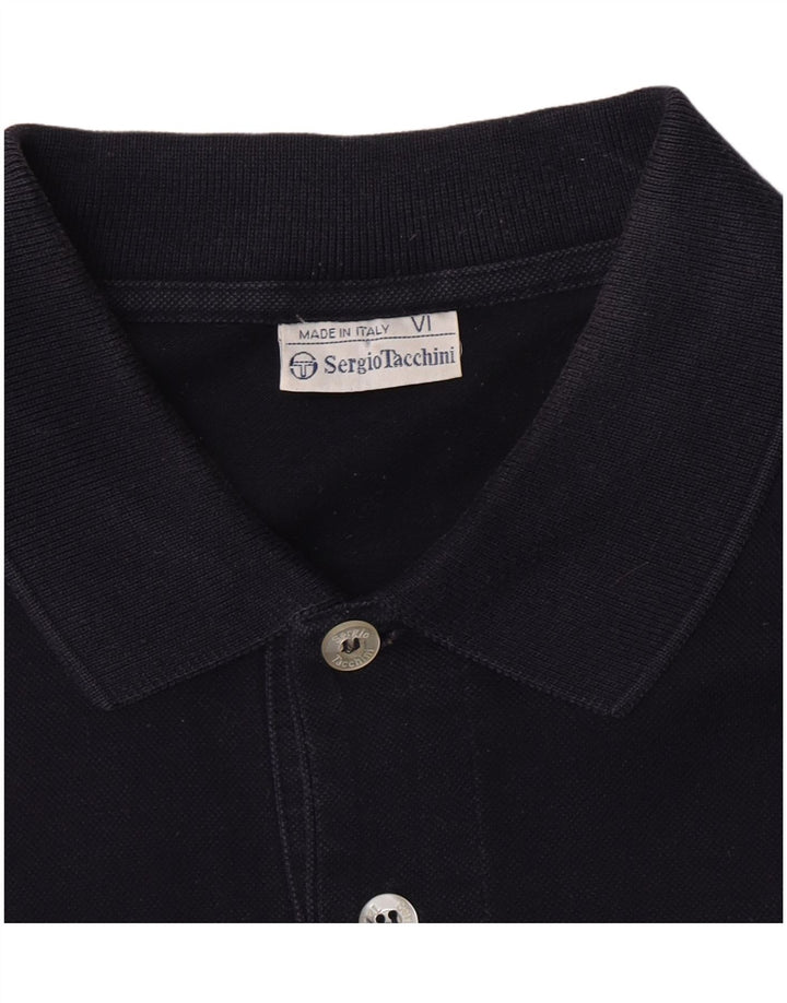 Мужская рубашка-поло Sergio Tacchini, темно-синяя, хлопковая