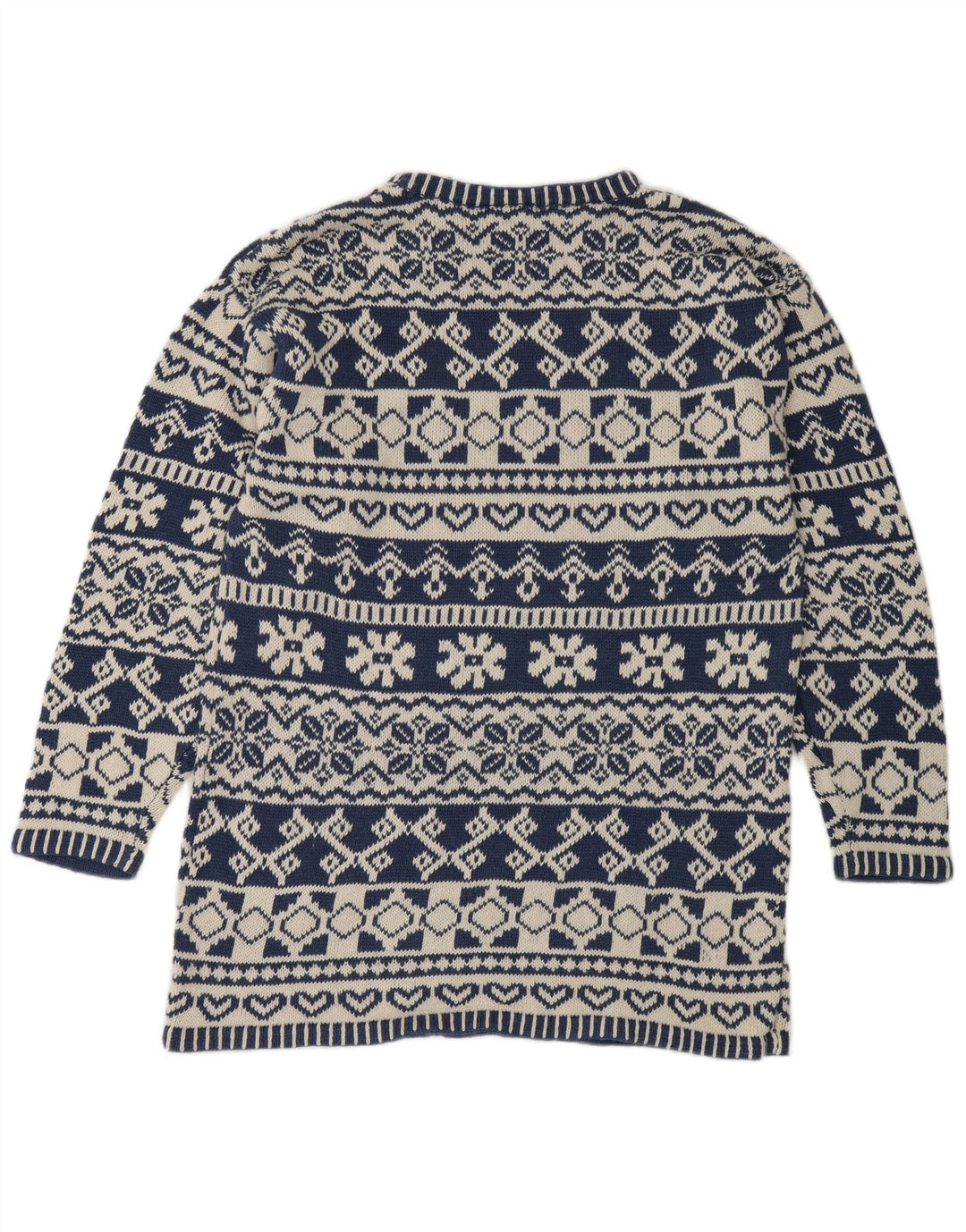 Мужской свитер с круглым вырезом Impuls, маленький синий, Fair Isle Ramie