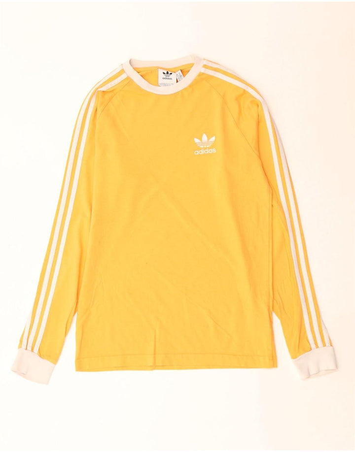 Мужской топ Adidas с длинным рукавом XS, желтый хлопок