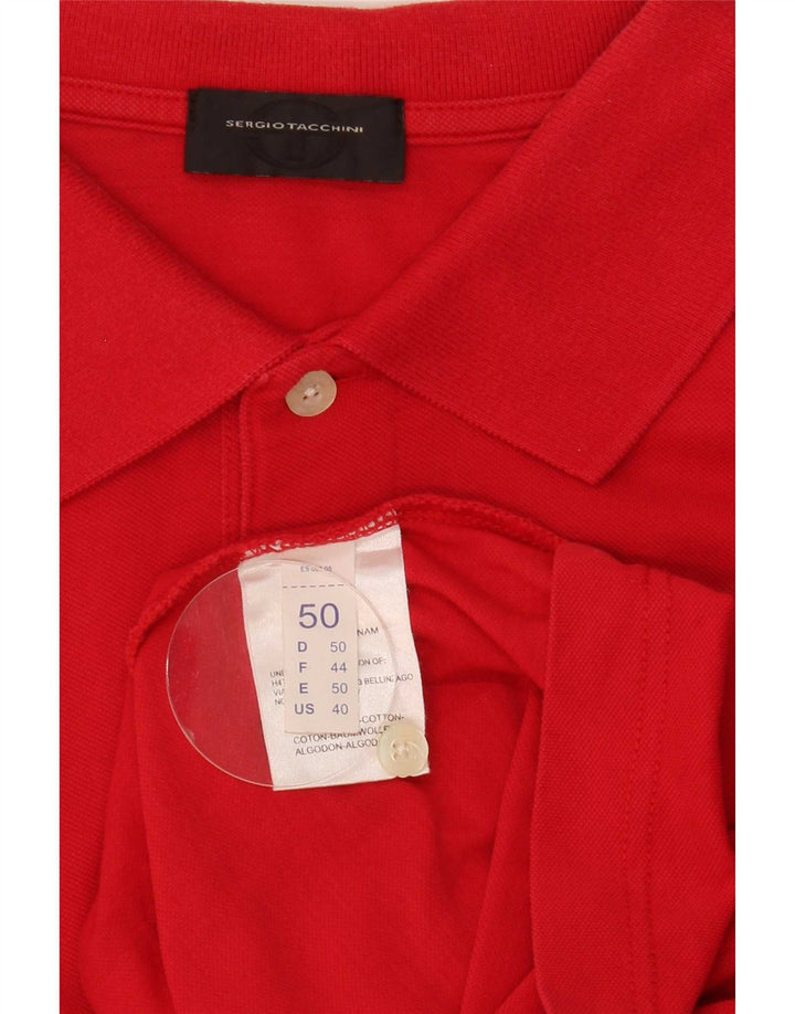 Мужская рубашка-поло Sergio Tacchini IT 50, средний красный хлопок