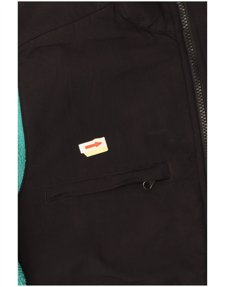 Мужская флисовая куртка THE NORTH FACE UK 36, маленькая, бирюзовая, с цветными блоками