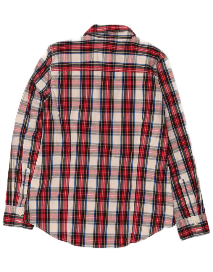 Женская рубашка J. Crew UK 10, маленькая красная клетка, хлопок
