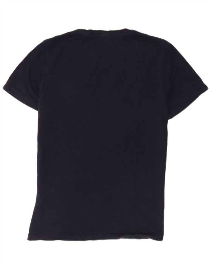 Мужская футболка с рисунком Jack & Jones, темно-синий, хлопковый топ среднего размера