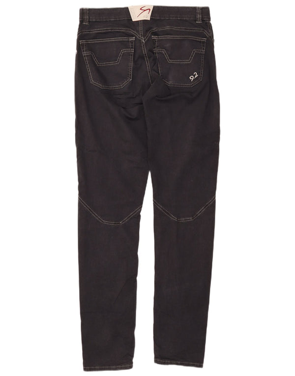 Мужские узкие повседневные брюки 9.2 BY CARLO CHIONNA W32 L34, черный хлопок