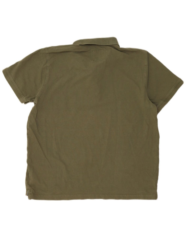 Мужская рубашка-поло Crew Clothing 2XL, хлопок цвета хаки