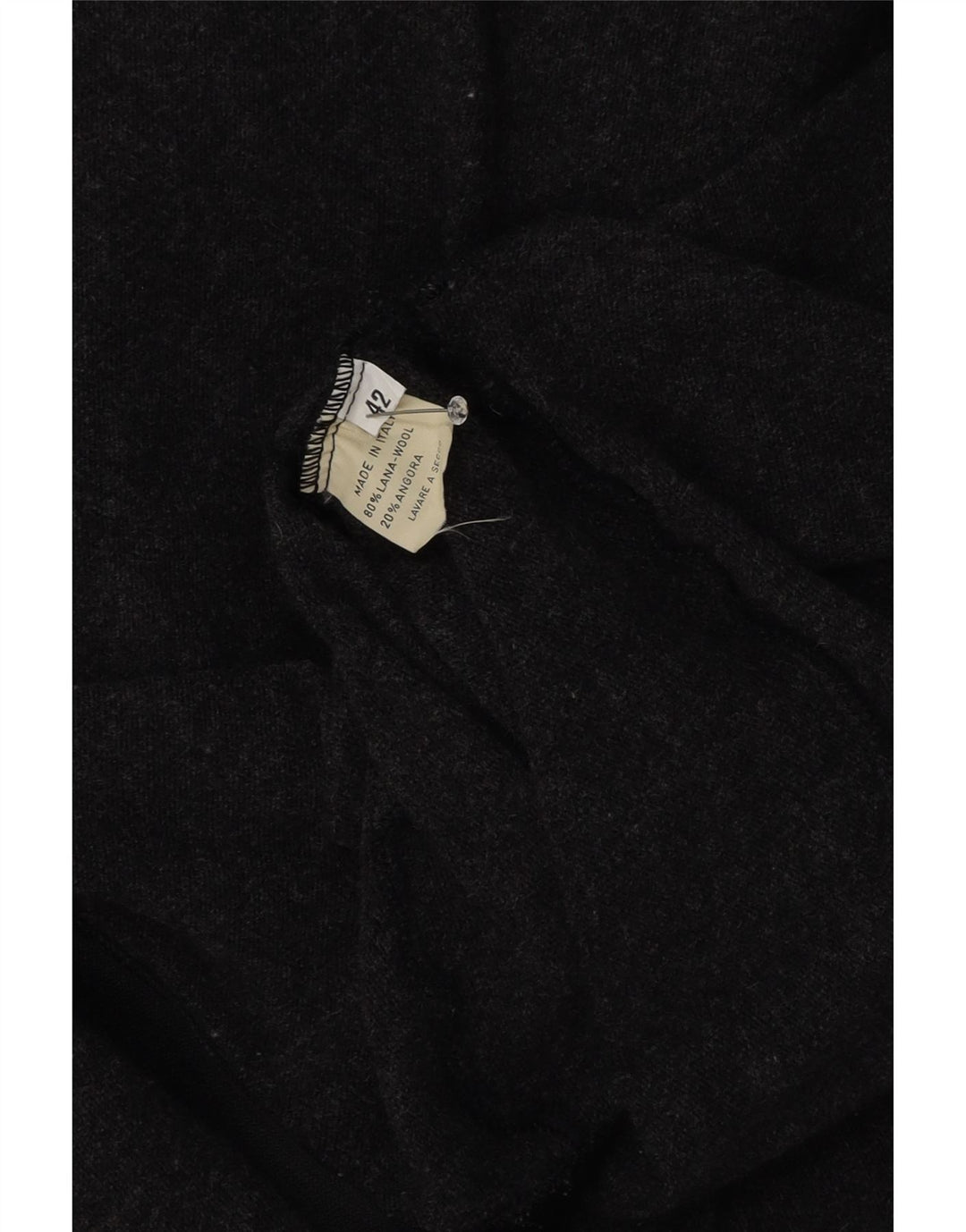 Винтажный женский кардиган-свитер IT 42, средний серый цвет шерсти