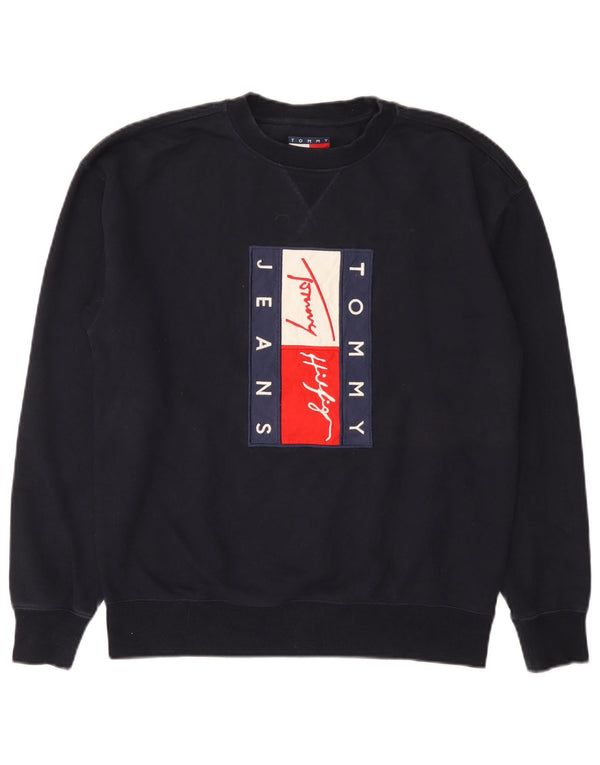 Tommy Hilfiger Мужской свитшот с рисунком XS Темно-синий хлопок