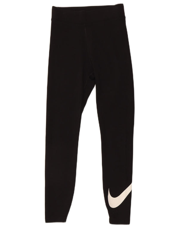 Женские леггинсы с рисунком Nike UK 8, маленькие черные хлопковые