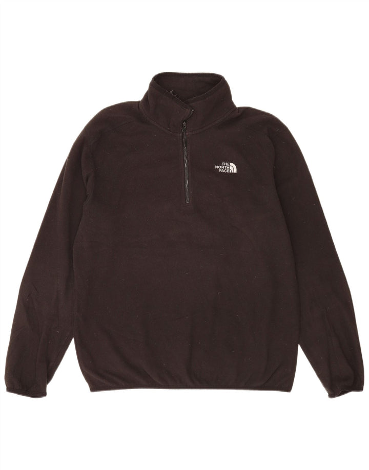 Мужской флисовый джемпер с воротником на молнии The North Face, средний черный, полиэстер