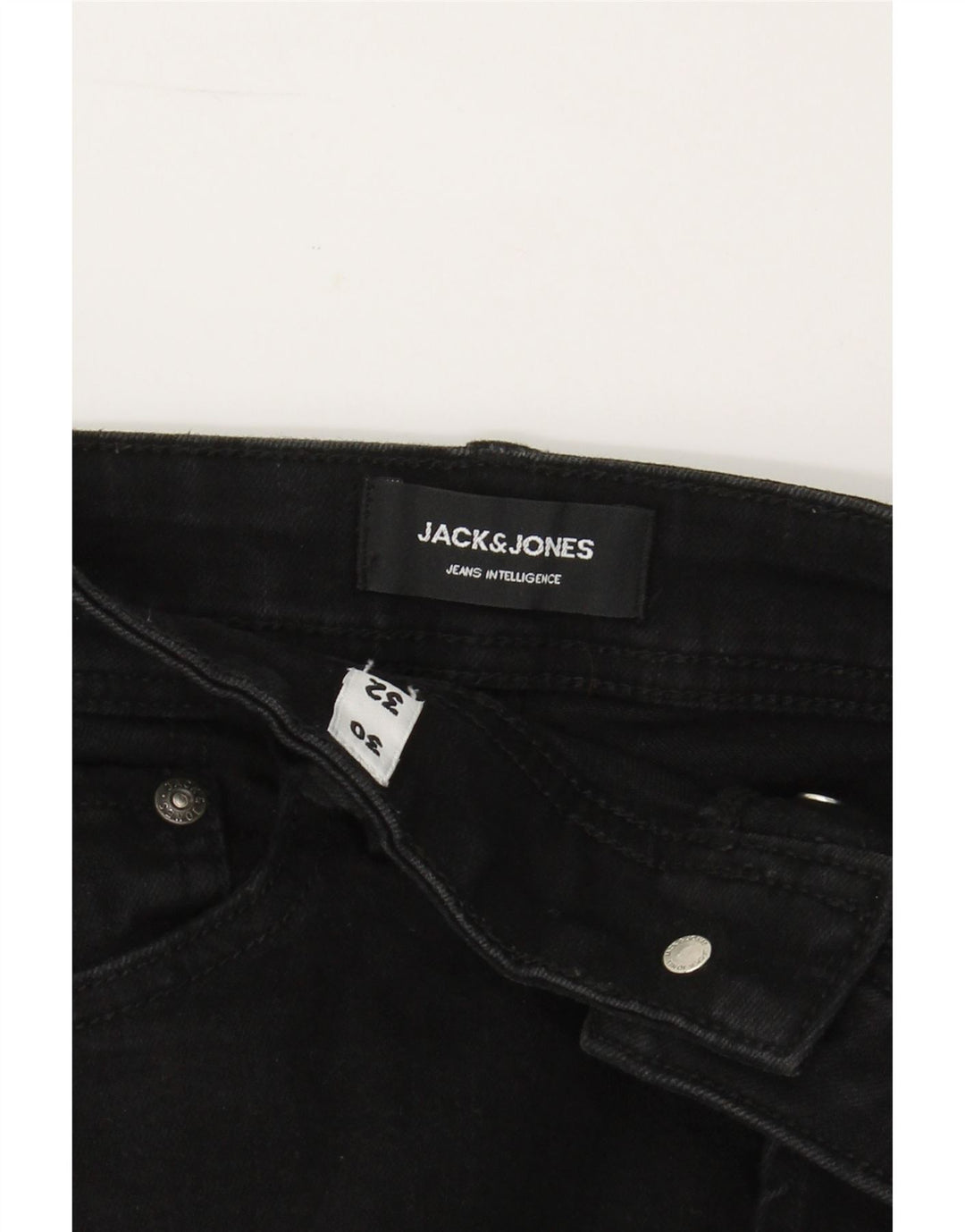 JACK & JONES Womens GLENN Slim Jeans W30 L32 Black Cotton Vintage Jack & Jones and Second-Hand Jack & Jones from Messina Hembry 