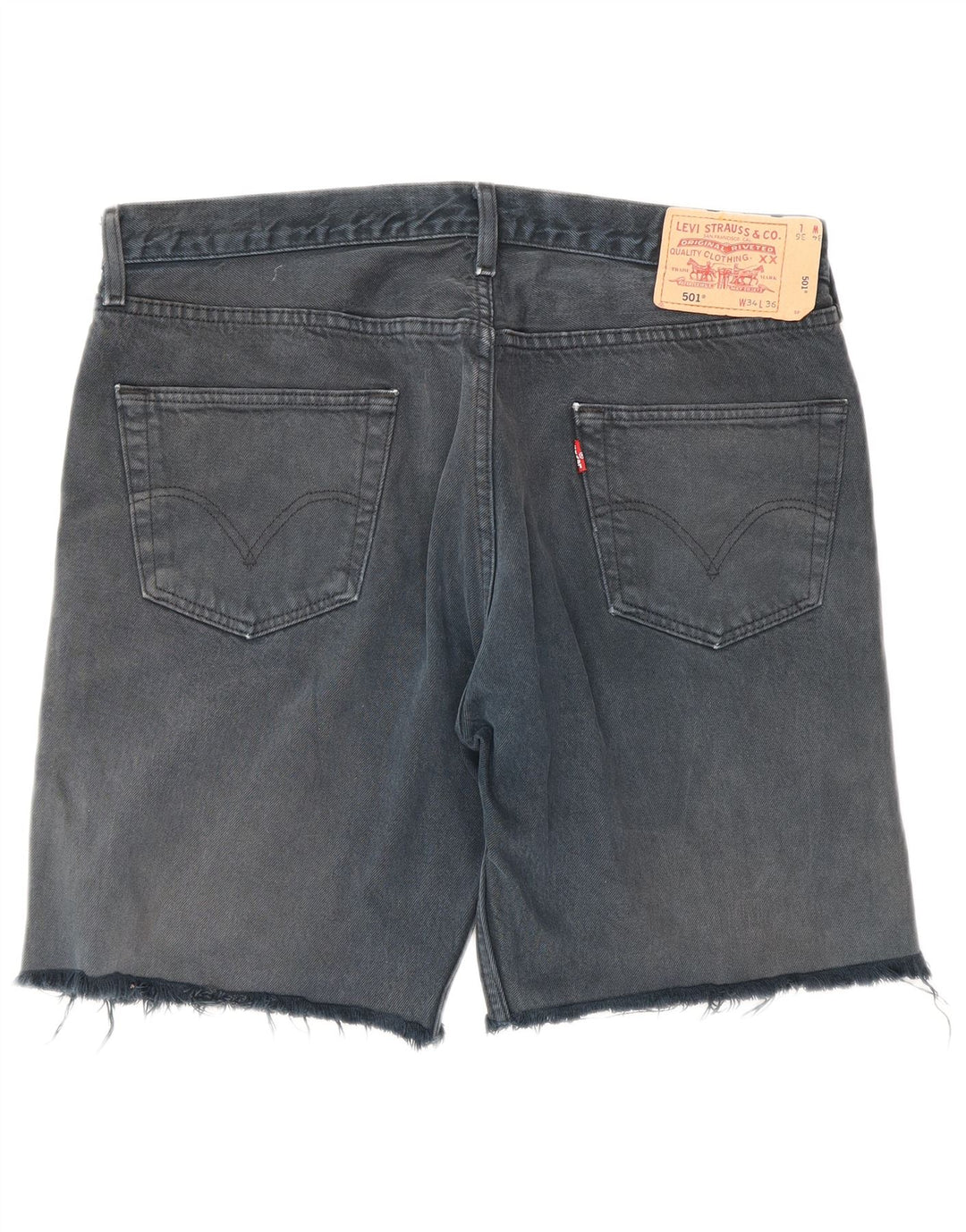 Мужские джинсовые шорты LEVI'S 501 W34, большие темно-синие, хлопок