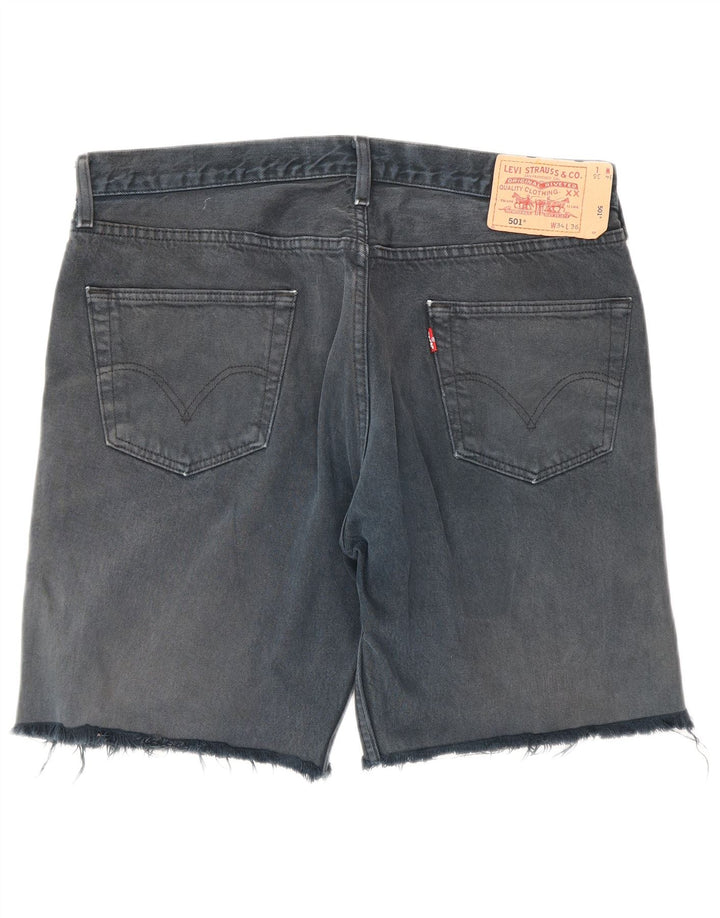 Мужские джинсовые шорты LEVI'S 501 W34, большие темно-синие, хлопок