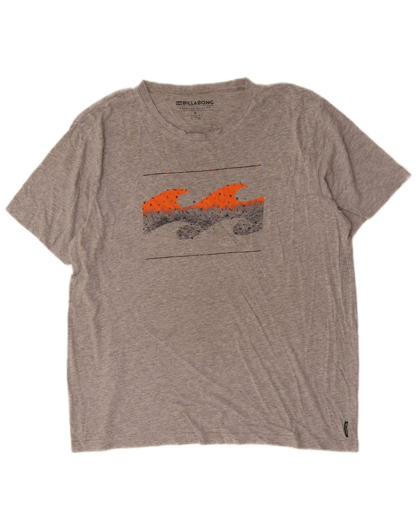 Мужская футболка с рисунком Billabong Core Fit, топ XL, серый хлопок