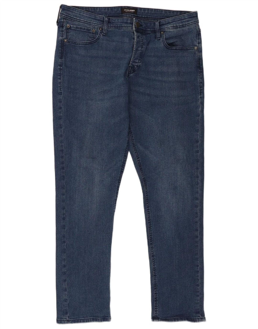 Мужские узкие джинсы Jack & Jones W36 L32, синий хлопок