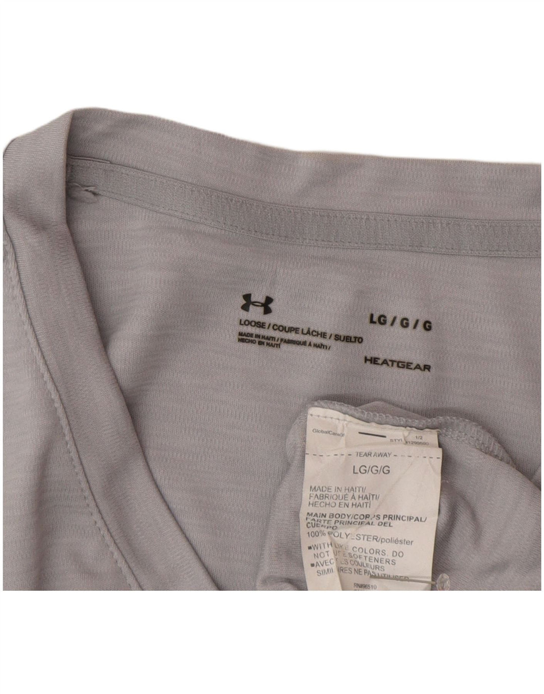 Мужская футболка Under Armour Heat Gear, большой серый полиэстер