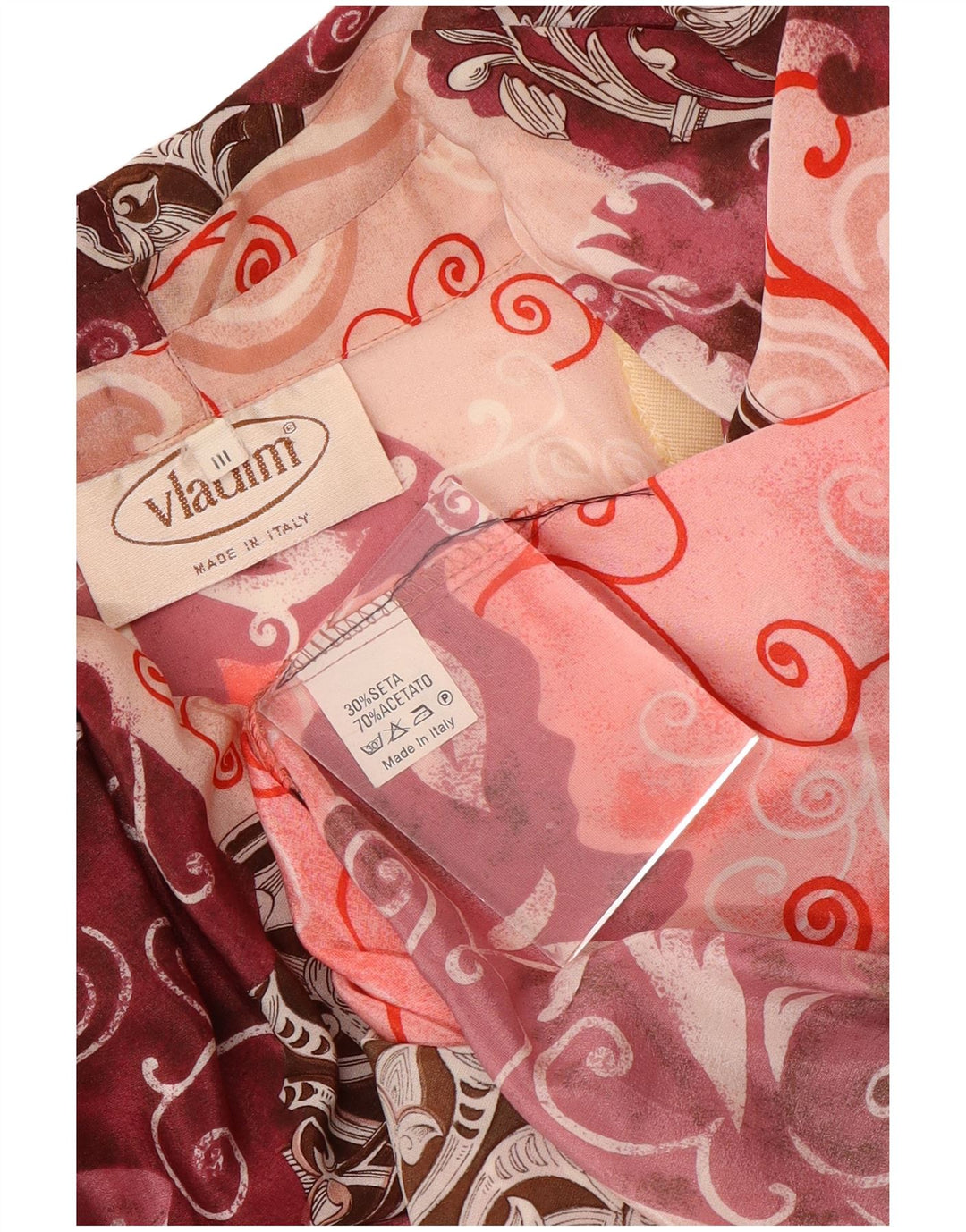 ВИНТАЖНАЯ женская блузка-рубашка с завязками спереди, Великобритания, 16, большой разноцветный пейсли