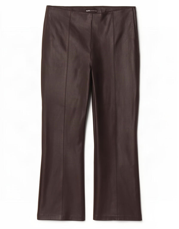 Женские брюки из искусственной кожи Zara Bootcut XL W32 L27, черные из полиуретана