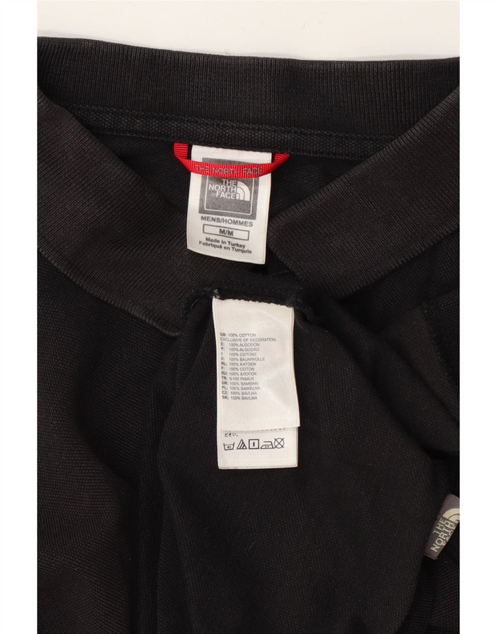 Мужская рубашка-поло The North Face, хлопковая, среднего черного цвета