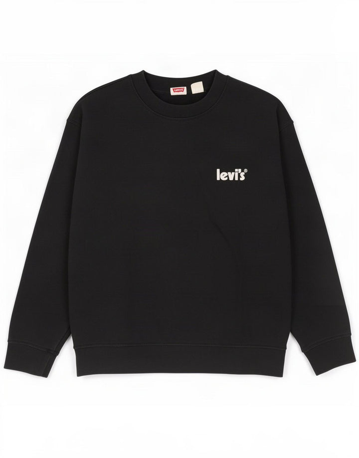 Мужской свитер Levi's, большой черный хлопковый джемпер
