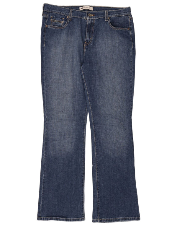 Женские джинсы Levi's 515 с высокой талией Bootcut, США 14 XL W34 L32, синий хлопок