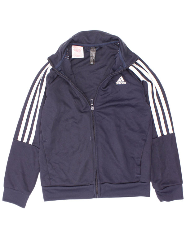 Спортивный костюм Adidas Aeroready для мальчиков, верхняя куртка 7-8 лет, темно-синий полиэстер