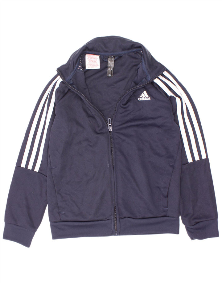 Спортивный костюм Adidas Aeroready для мальчиков, верхняя куртка 7-8 лет, темно-синий полиэстер