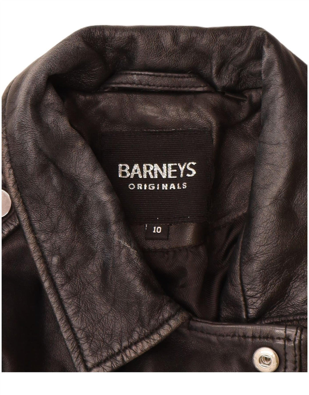 Женская кожаная байкерская куртка BARNEYS UK 10, маленькая, черная кожа