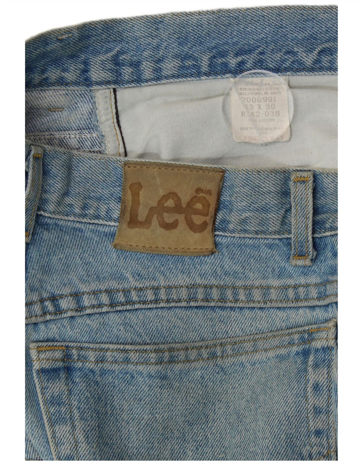Lee Mens Straight Jeans W33 L30 Blue Cotton