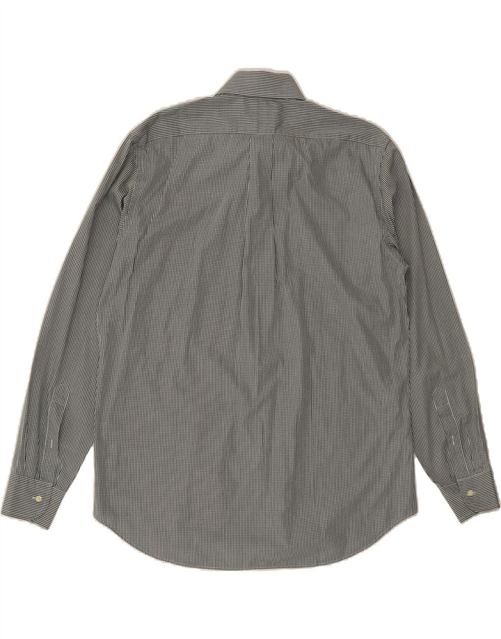 KRIZIA Mens Shirt Size 16 41 Large Green Gingham Cotton Vintage Krizia and Second-Hand Krizia from Messina Hembry 