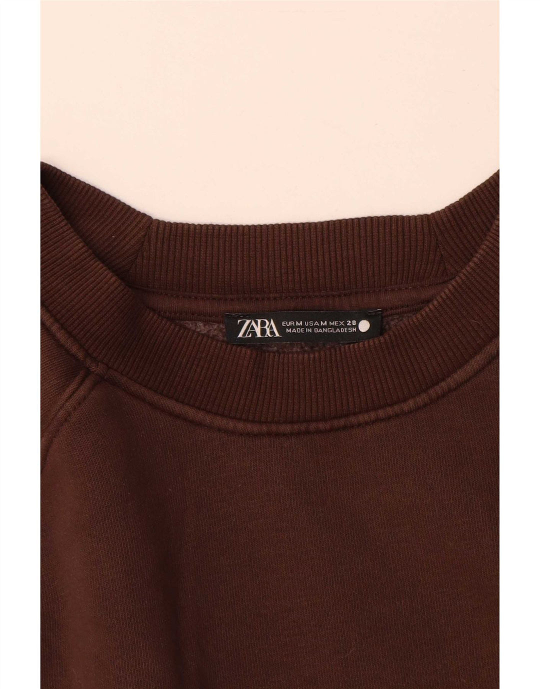 Женский свитер Zara UK 14, хлопковый средний коричневый цвет