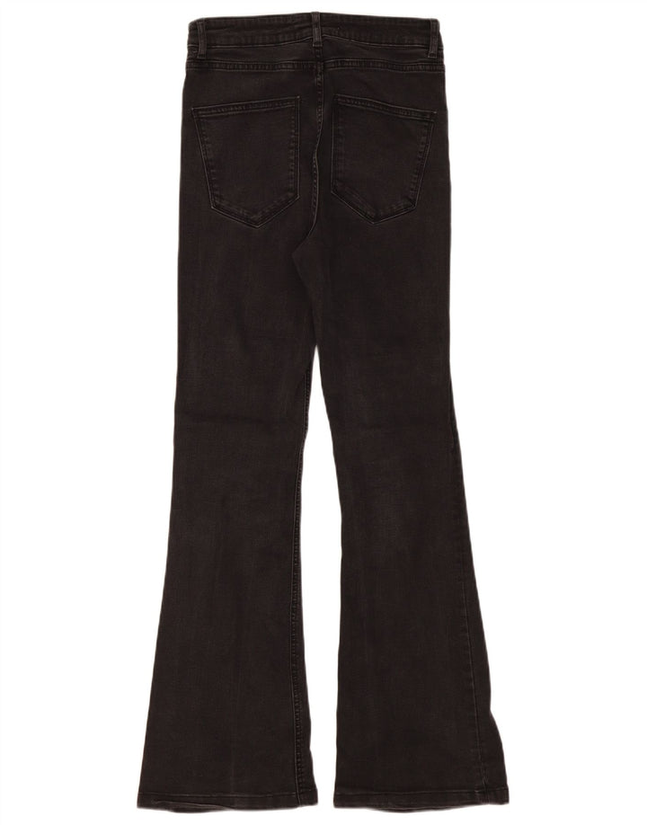 Женские расклешенные джинсы Zara EU 38, маленькие W28 L31, черный хлопок