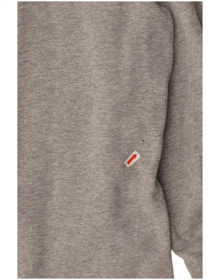 ADIDAS Mens Zip Hoodie Sweater Small Grey Cotton