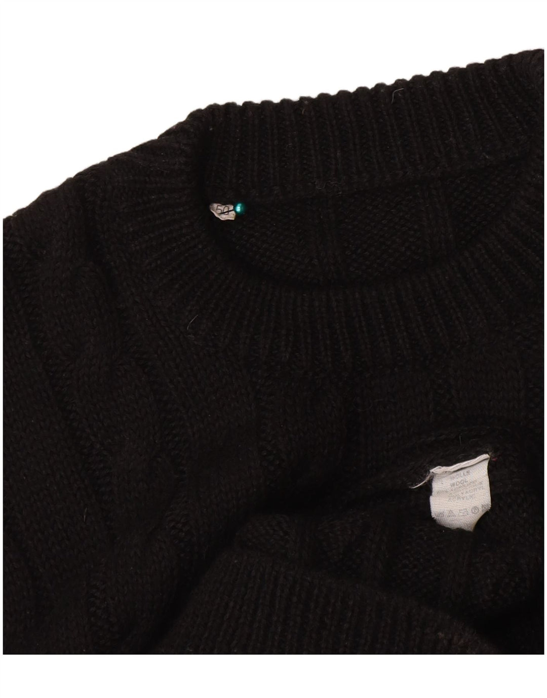 Винтажное женское платье-джемпер IT 50 XL, черное, шерсть