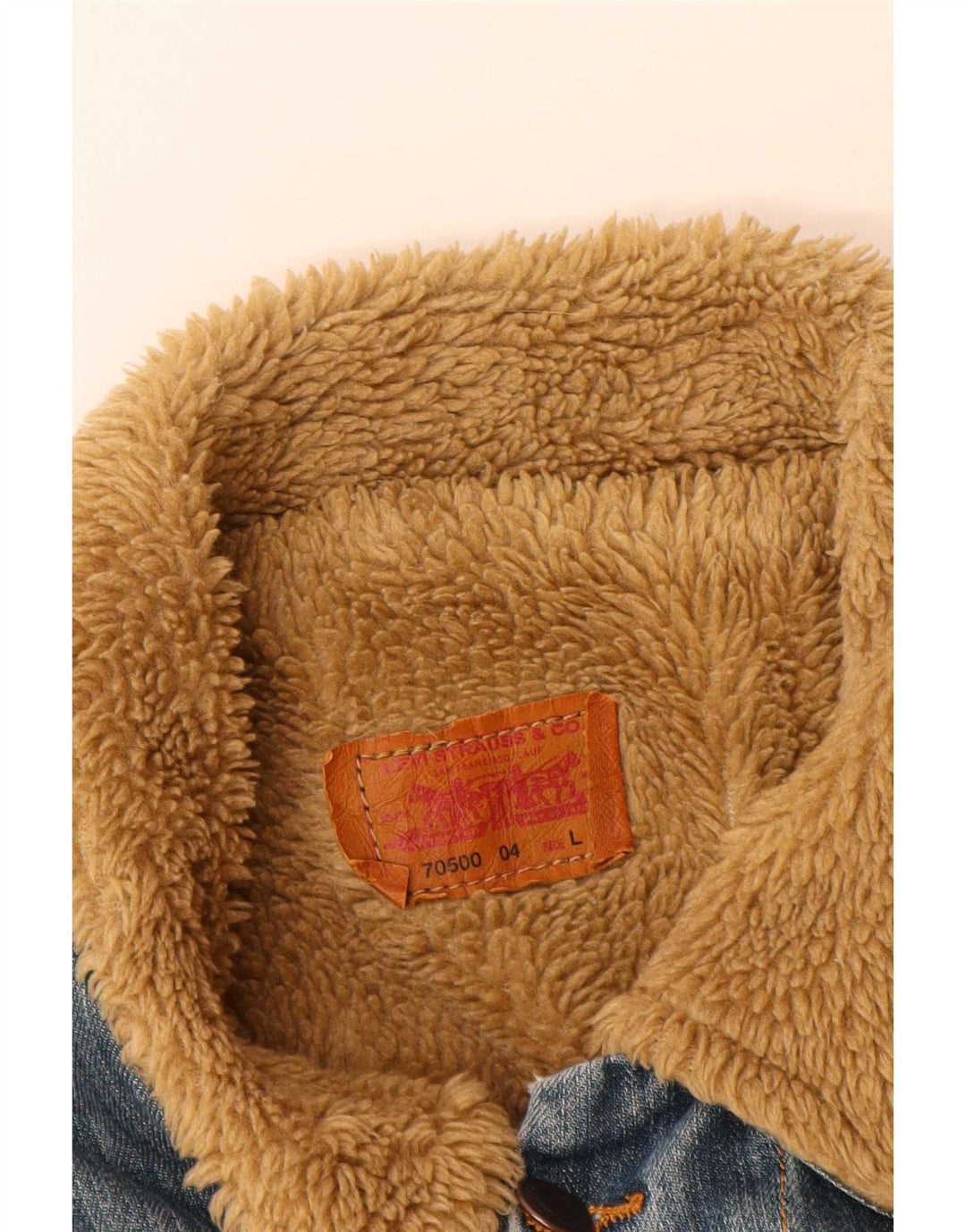 Мужская джинсовая куртка Levi's Sherpa 70500 UK 40, большая синяя