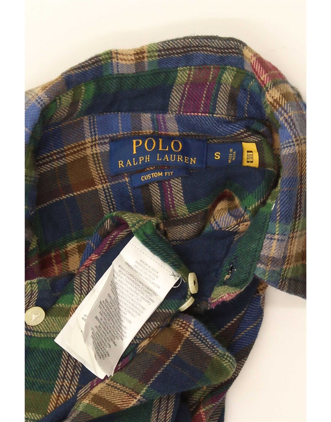 Мужская фланелевая рубашка на заказ Polo Ralph Lauren, маленькая разноцветная клетка