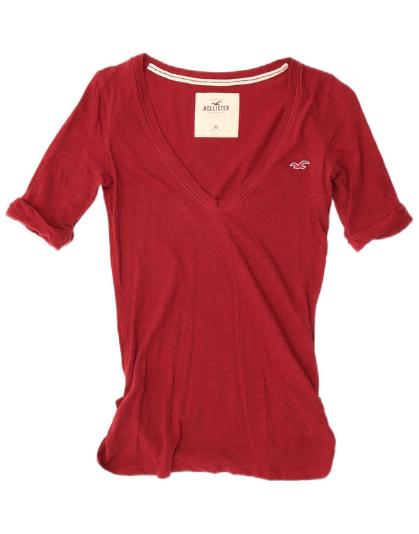 Женская футболка Hollister Top UK 6 XS, красный хлопок