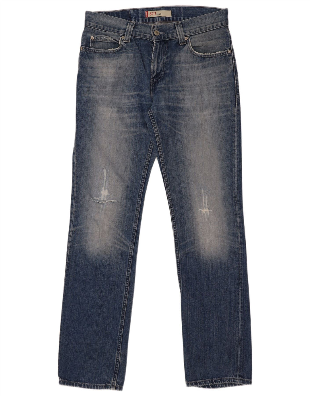 Мужские узкие джинсы Levi's 511 W33 L34 синие, хлопок