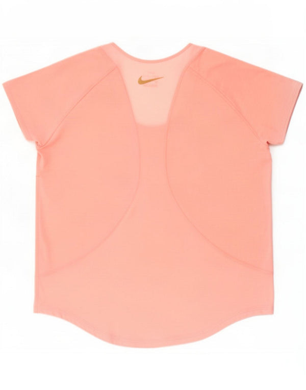Женская футболка с рисунком Nike Dri Fit Top UK 14, средний розовый
