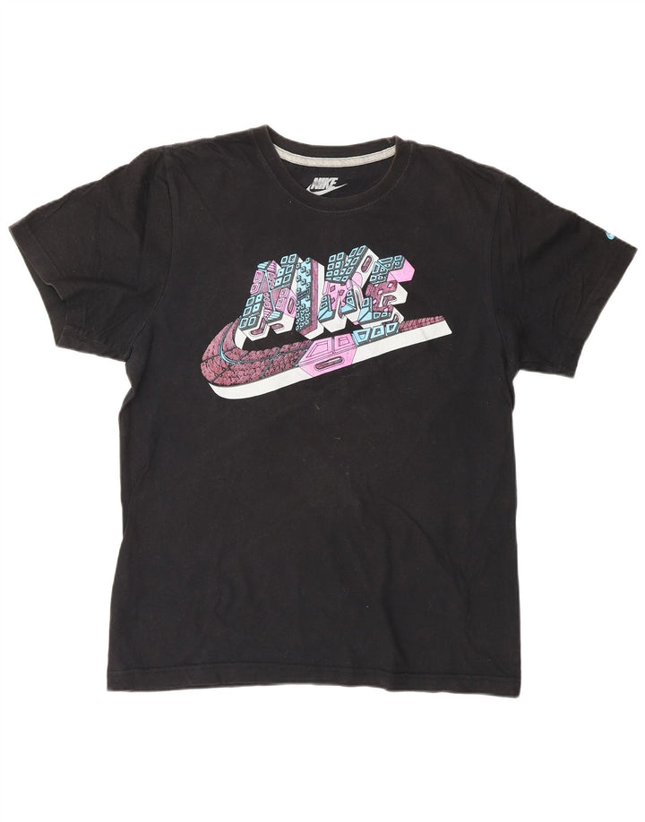 Мужская футболка обычного кроя NIKE с рисунком, маленький черный цвет