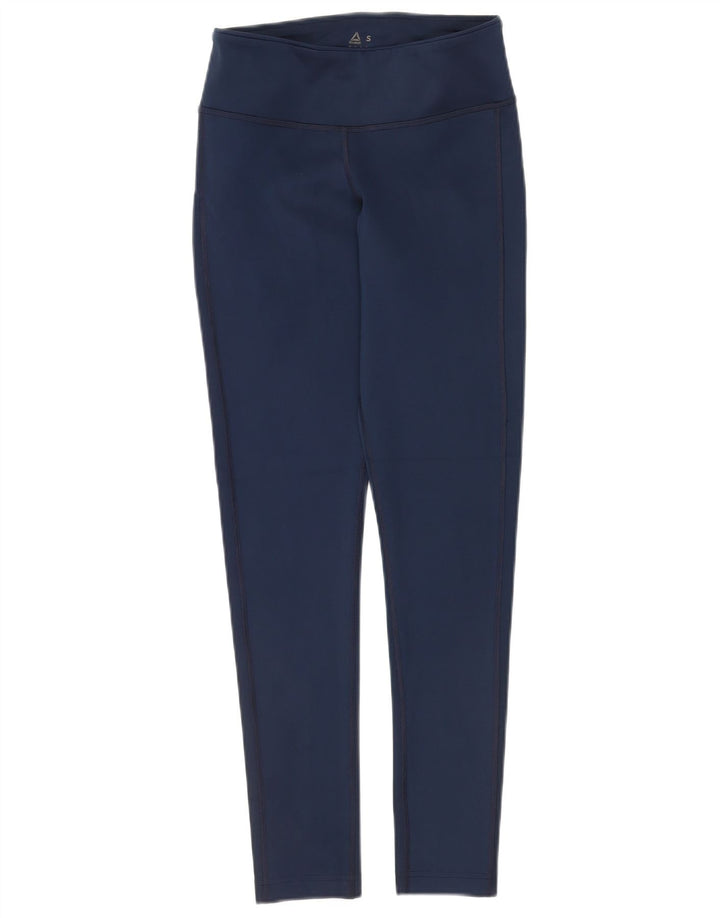 Женские леггинсы REEBOK UK 8/10, маленькие, темно-синие, полиэстер