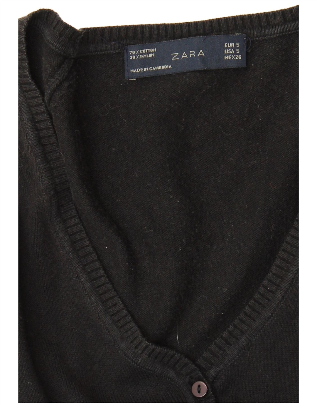 Женский кардиган Zara UK 10, маленький черный