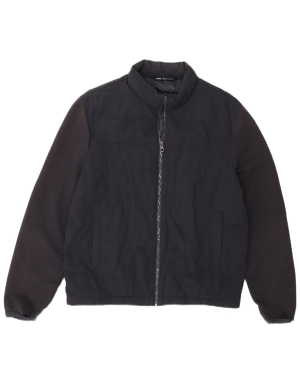 Мужская стеганая куртка Zara UK 40, большая темно-синяя