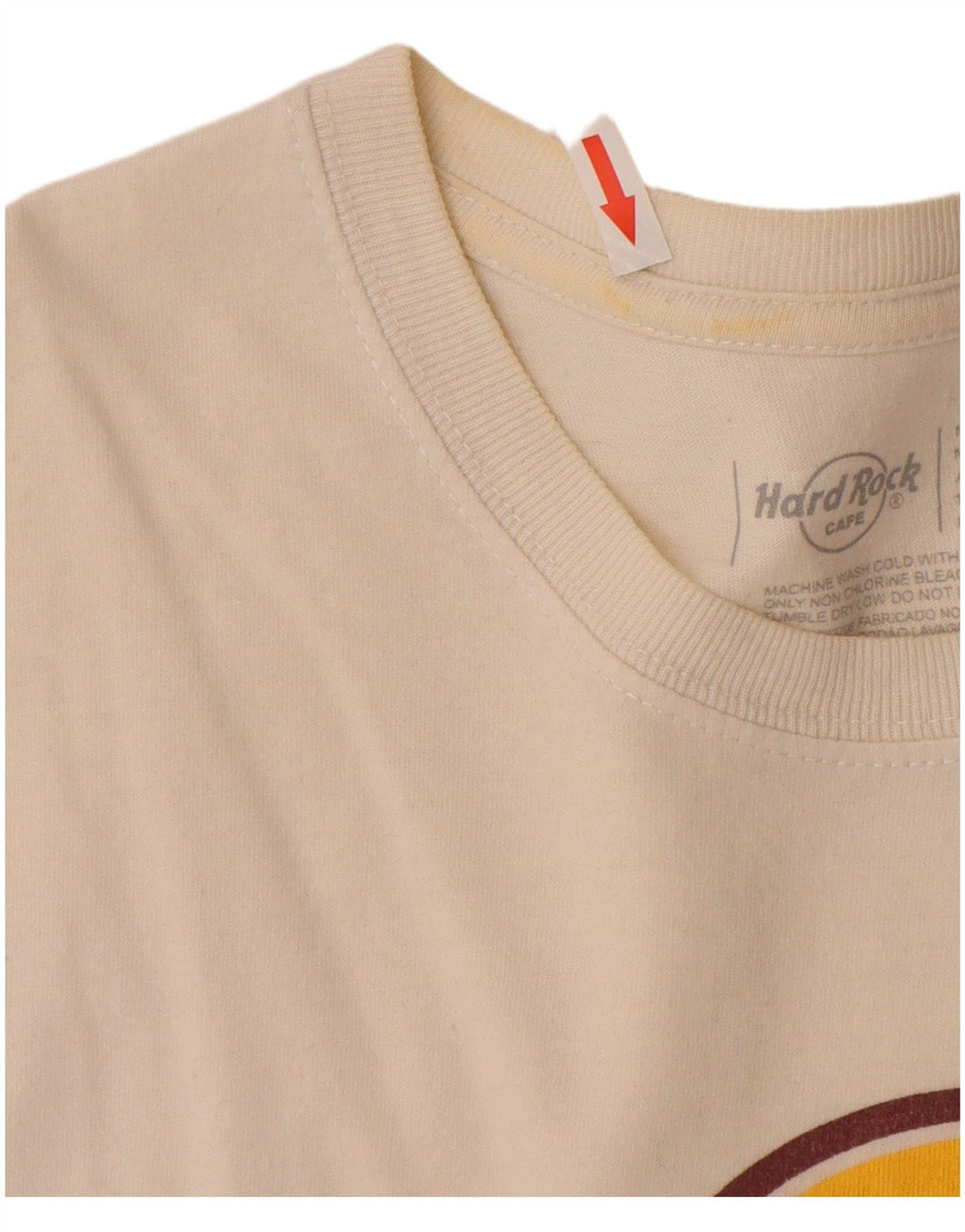 Мужская футболка с рисунком Hard Rock Cafe Lisboa, средний цвет, белый хлопок