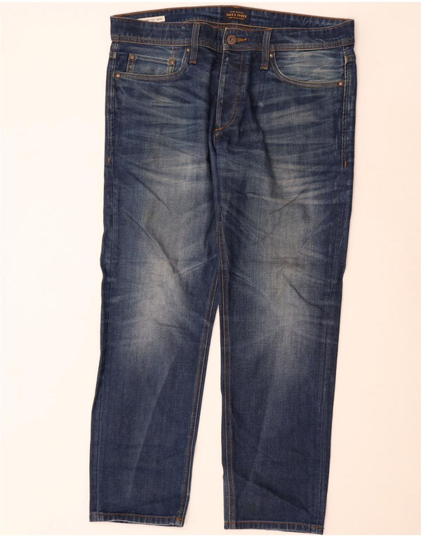 Мужские прямые джинсы Jack & Jones Mike W34 L30, синий хлопок