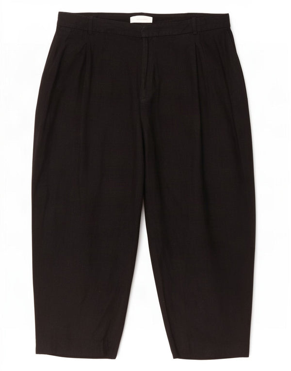 Женские капри свободного кроя с завышенной талией Zara UK 18 XL W32 L24, черные